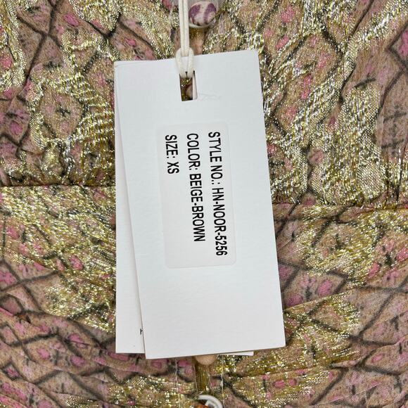 Hemant and Nandita Pink and Gold Maxi Dress - Picture 6 of 16